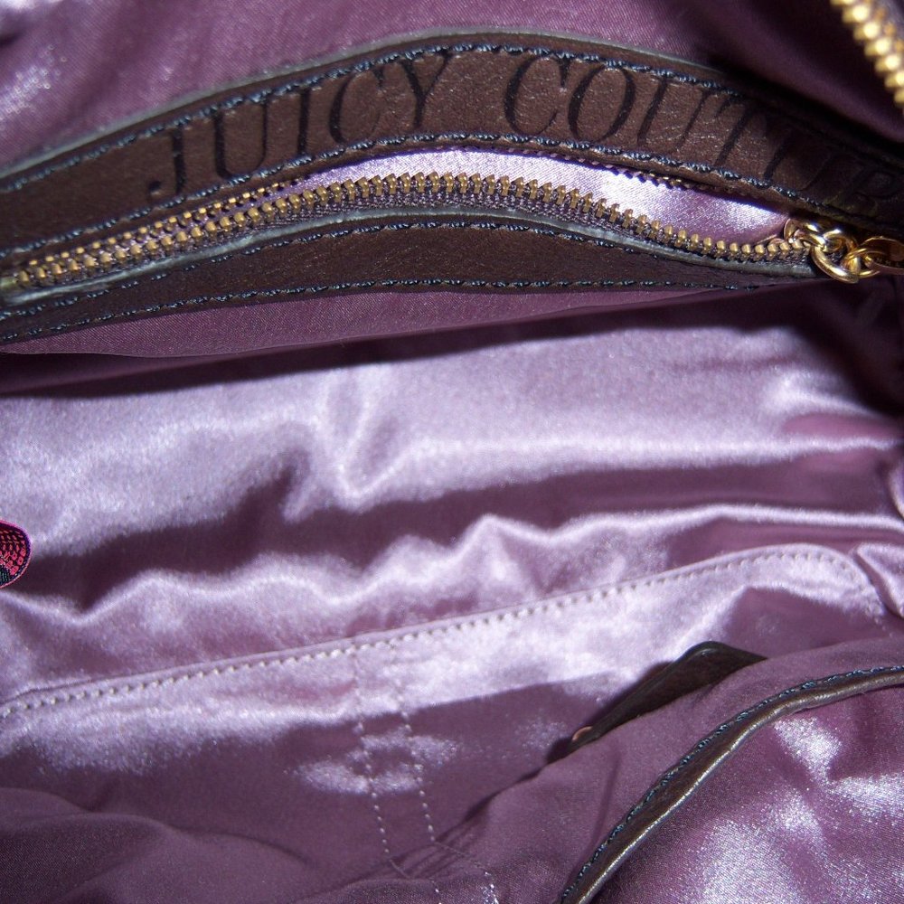 Vintage Juicy Couture Brown Green Tweed Plaid Wool Bowler Bag Y2K Academia - Picture 7 of 9